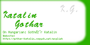 katalin gothar business card